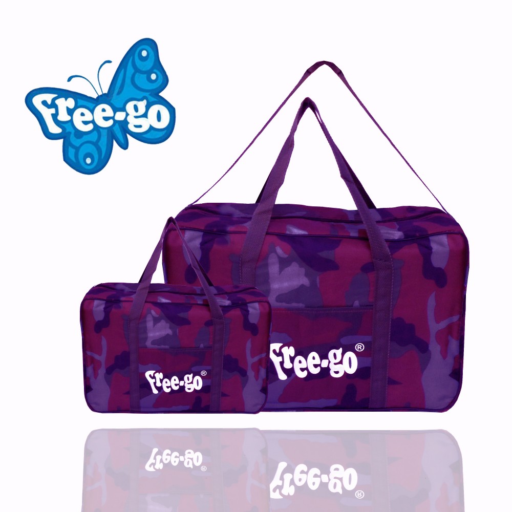 Set 2 borse termiche FREE-GO con 2 manici e tracolla  contenitore frigo FONDO MIMETICO CAMOUFLAGE