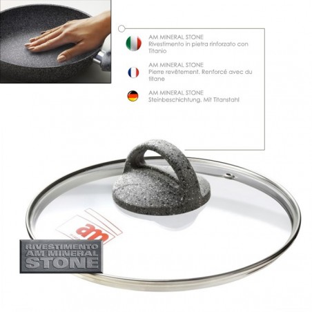 Coperchio in vetro 20 cm Accademia Mugnano Linea CUORE DI PIETRA Mineral Stone Coperchio in vetro 20 cm Accademia Mugnano Linea CUORE DI PIETRA Mineral Stone