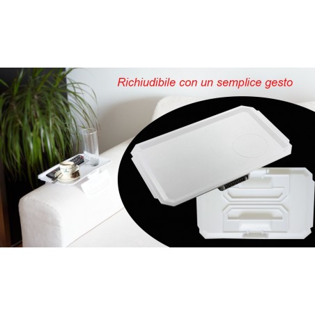 Vassoio universale per baraccioli auto e divani richiudibile fissaggio a molla