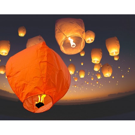 Lanterna volante ski lantern colorate diametro 33 cm crea una magica atmosfera