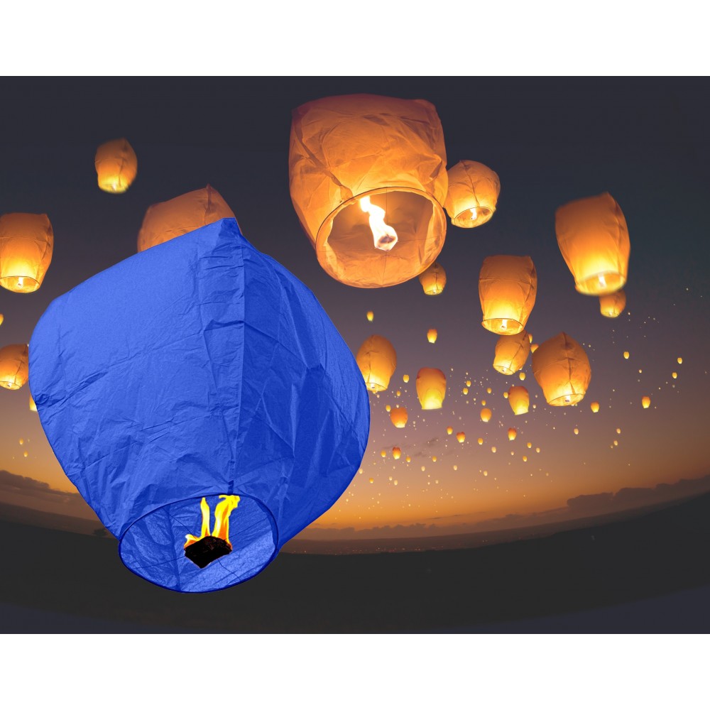 Lanterna volante ski lantern colorate diametro 33 cm crea una magica atmosfera