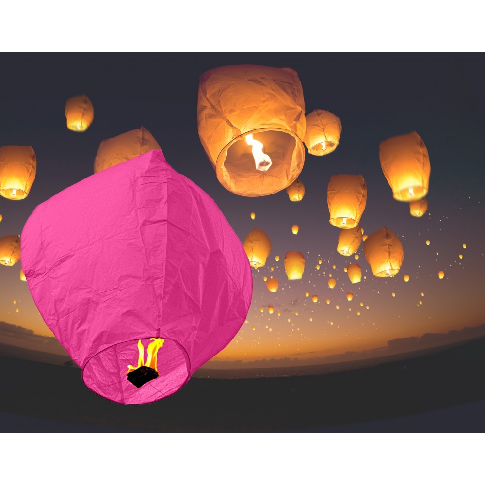 Lanterna volante ski lantern colorate diametro 33 cm crea una magica atmosfera