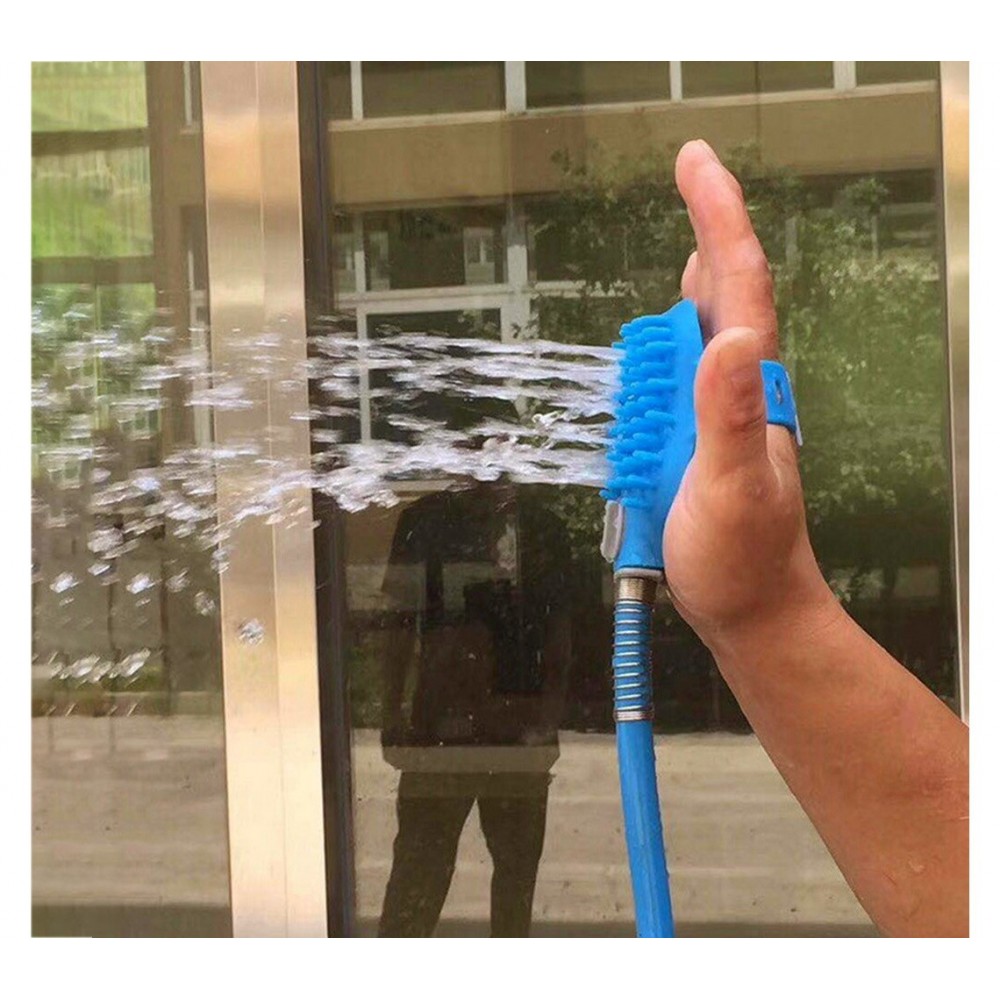 Sistema per lavaggio cani Pet Scrub con spugnetta e pompa 255470