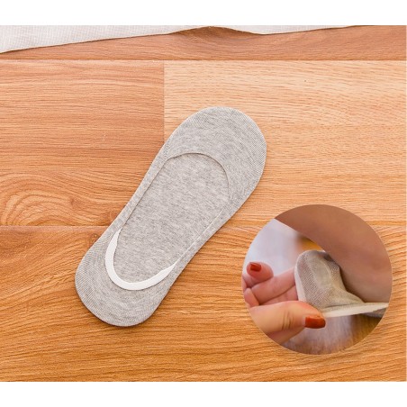 Pack da 12 Calzini invisibili con striscia di silicone antiscivolo NY-700D
