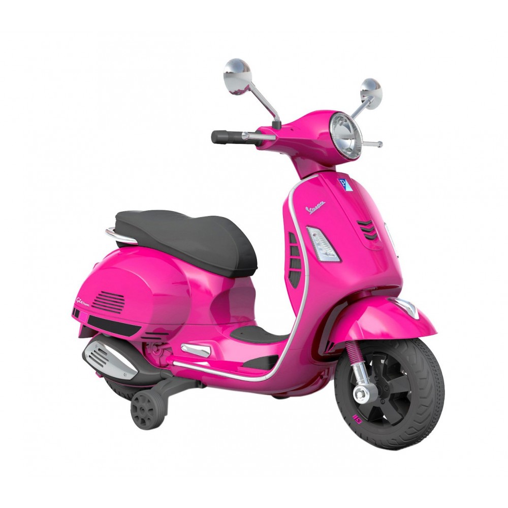 Scooter elettrico rosa bambine con tre ruote vespa moto elettrica bimba 6v 