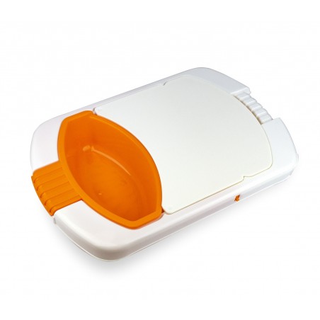 Tagliere con cestello 7 x 29,5 x 42 cm per colare e tagliare ortaggi e verdure da lavello