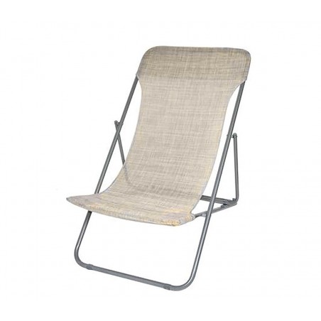 Sedia sdraio pieghevole 099520 3 posizioni alluminio ONSHORE in Textilene