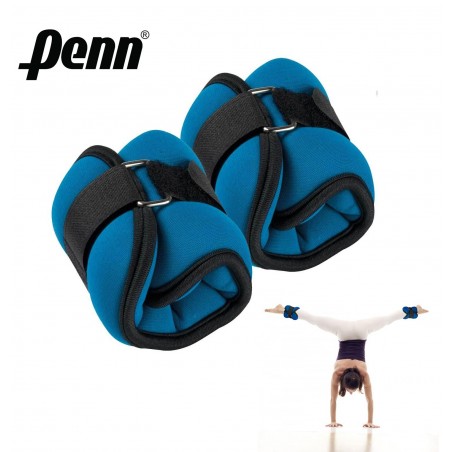 Coppia di pesi 2x1kg per caviglie o polsi fitness e jogging allenamento cavigliere o polsiere Linea Penn