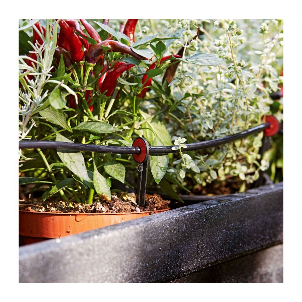 Micro kit per irrigazione con tubo da 23m completo per vaso e terra