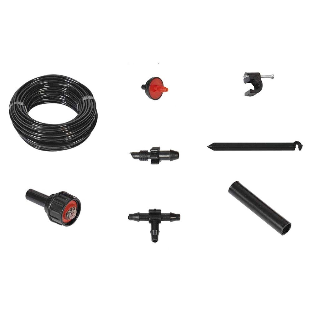 Micro kit per irrigazione con tubo da 23m completo per vaso e terra