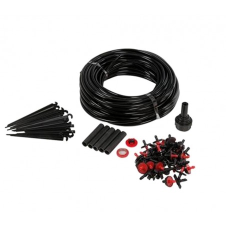 Micro kit per irrigazione con tubo da 23m completo per vaso e terra