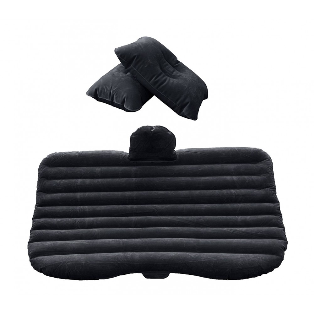 Image of Materassino Letto Gonfiabile per Auto 775310 Con Pompa Integrata e Due Cuscini Grigio scuro052
