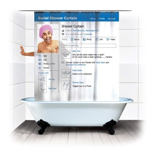 Tenda doccia Social Network 180x180 cm con finestra... 2
