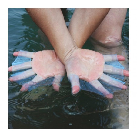 1 paio di guanti di Silicone Swim a pinne per nuotatori in silicone 3 taglie