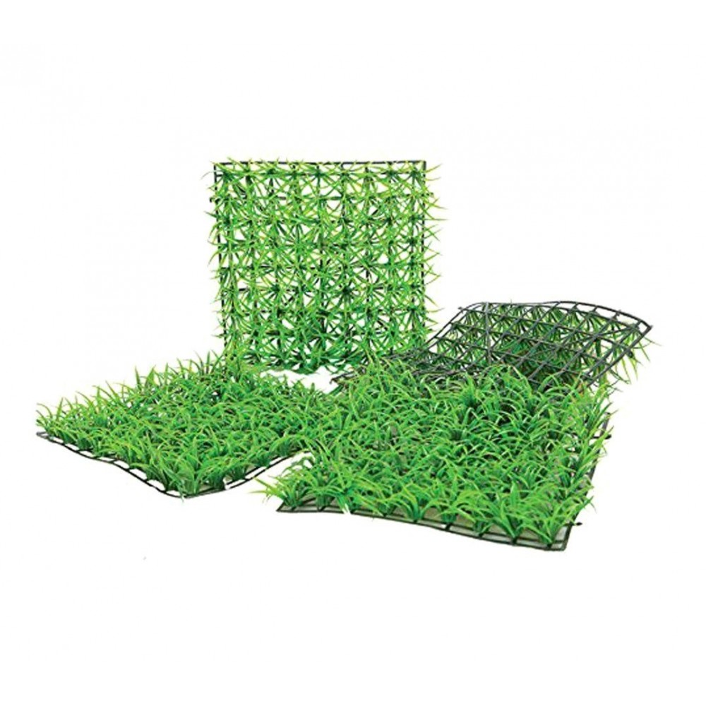 Set di Mattonelle in erba sintetica realistica 036392 per giardino 25x25 cm