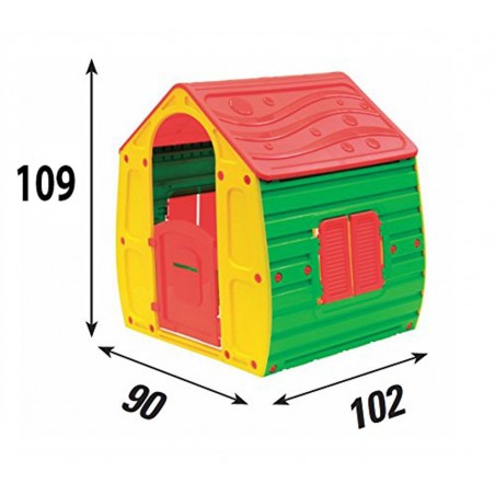 Casetta gioco 264478 Magic House interno esterno 102x90x109 cm con steccato