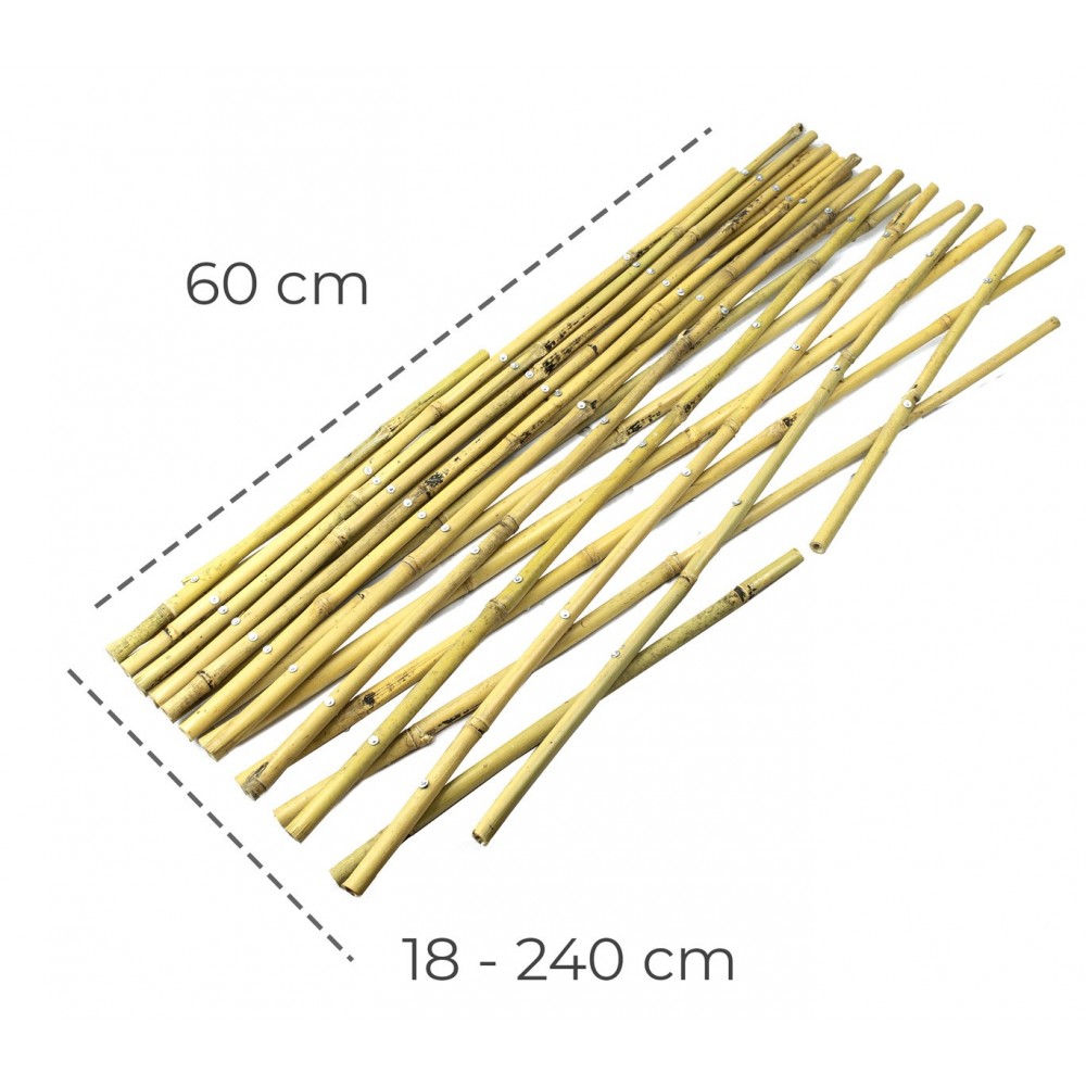 Steccato in bamboo 377512 giardino recinzione arredamento  60x240 cm