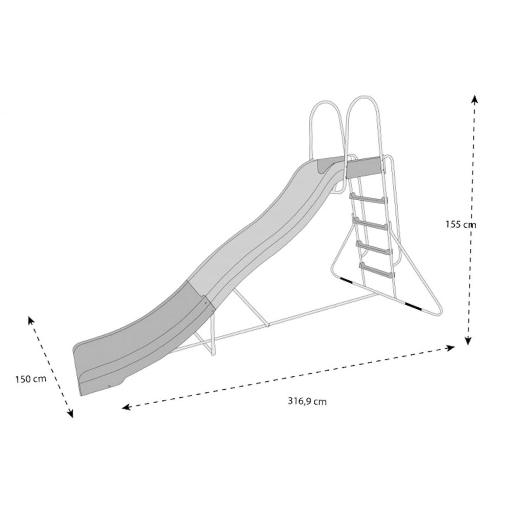 355336 Scivolo bambini CIGIOKI 155x150x317 cm adatto per esterno max 35kg