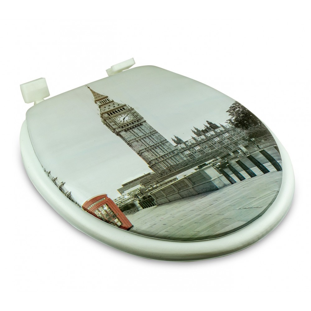 132333 Copri water con sedile universale seduta morbida stampa Big Ben