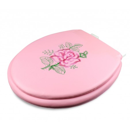 120989 Copri water con sedile universale seduta morbida vari colori con ricami