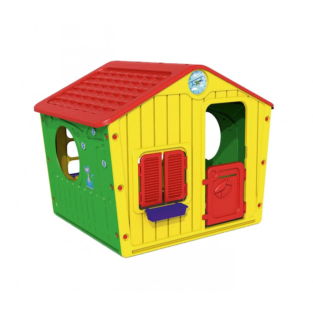 Casetta gioco in plastica 219584 Galilee Village interno esterno 140x108x115 cm 