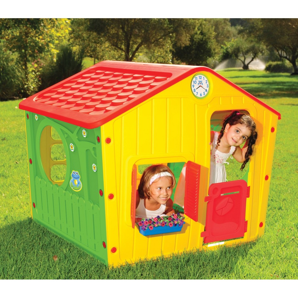 Casetta gioco in plastica 219584 Galilee Village interno esterno 140x108x115 cm 