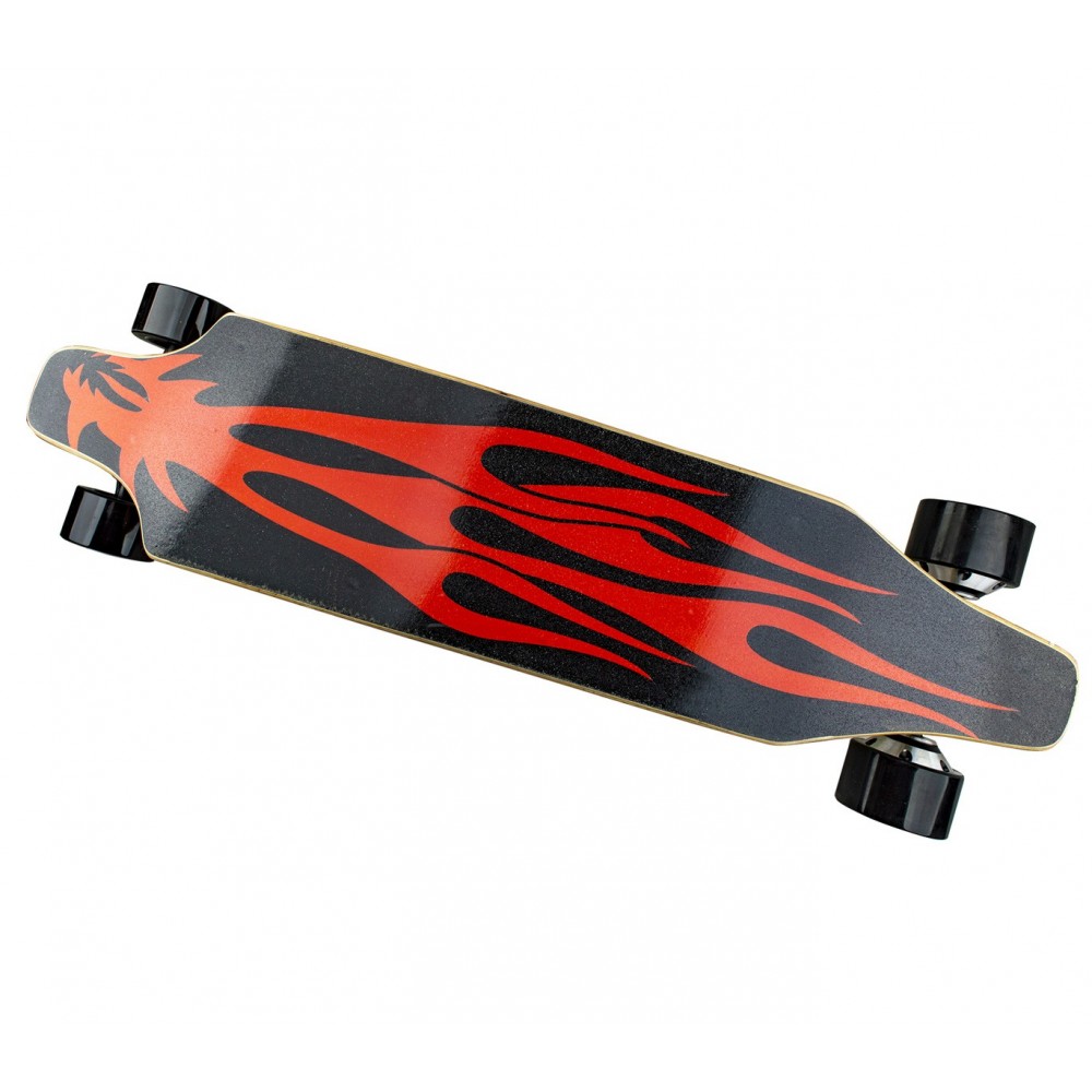 Skateboard 90 cm elettrico SLAVE con telecomando wireless 15 km/h RED DRAGON
