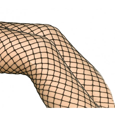 Collant a rete vita alta  mod 508  elesticizzate glitterata maglia larga 695080