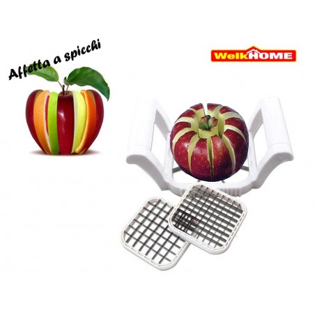 Taglia affetta mela a spicchi 3 in 1 per frutta e verdure in pochi secondi con 3 lame diversi tagli