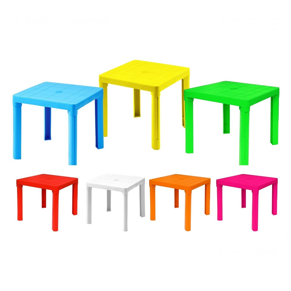240335 Tavolo per bambini in plastica 50 x 50 cm smontabile in plastica rigida