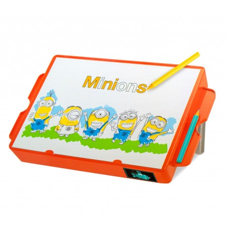 Banco creativo da disegno 098318 con puzzle e lavagna Cattivissimo me 3 Banco creativo da disegno 098318 con puzzle e lavagna Cattivissimo me 3