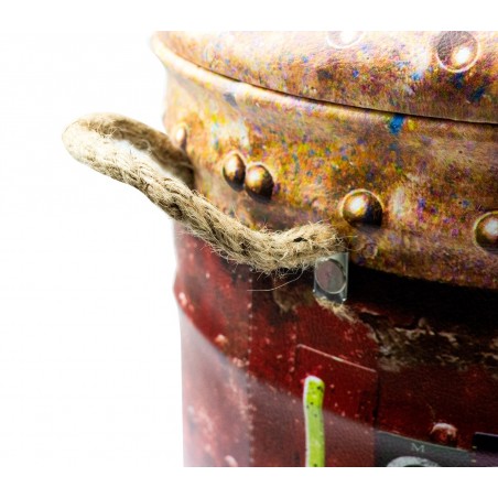 410257 Set di 3 pouf con seduta morbida fantasia LONDON 3 dimensioni