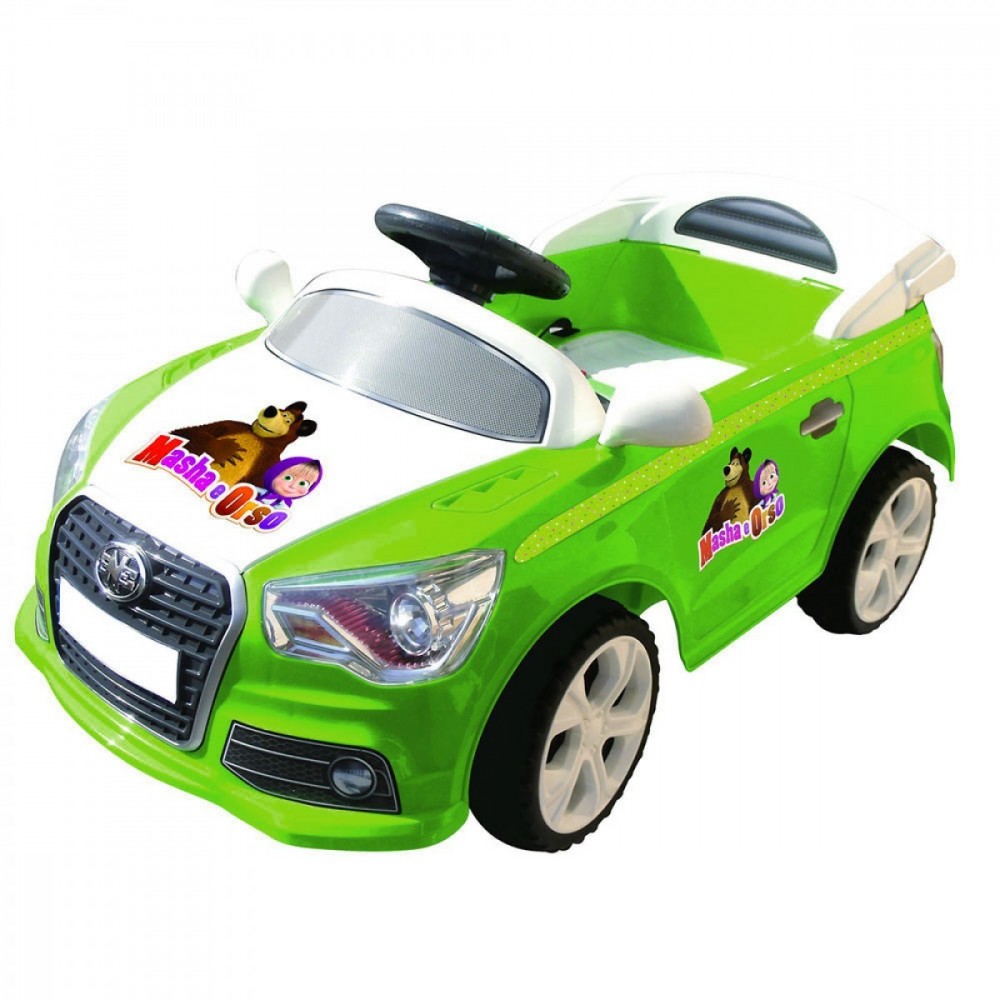 Auto bambini elettrica MASHA e ORSO GVC-7209 con luci effetto LED