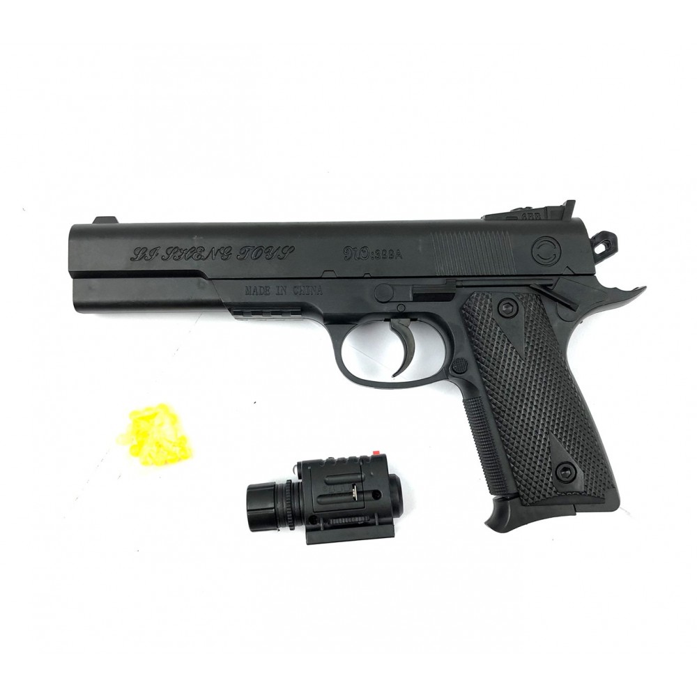 Pistola giocattolo 397233 con puntatore 6 mm con pallini inclusi 45 Magnum