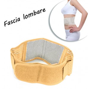 Image of Fascia elastica supporto lombare tutore regolabile BEIGE sciatalgia lombalgia 8038277973644