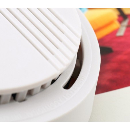 Rilevatore di Fumo e Fuoco Wireless 9V Sensore di Allarme Antincendio a Batteria