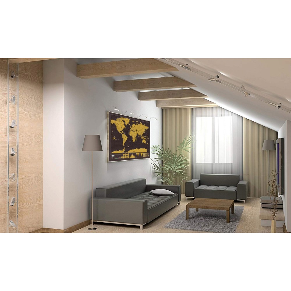 Mappamondo da grattare 182207 deluxe nera gratta i posti che hai visitato