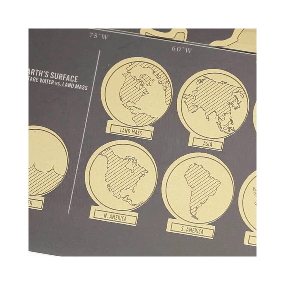 Mappamondo da grattare 182207 deluxe nera gratta i posti che hai visitato