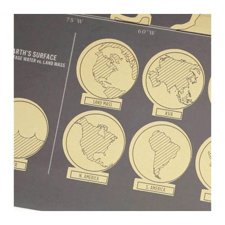 Mappamondo da grattare 182207 deluxe nera gratta i posti che hai visitato