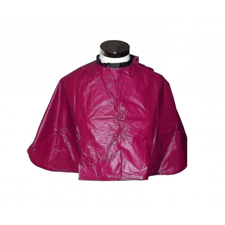 159001 Mantella da parrucchiere bordeaux 91x68cm in PVC 159001 Mantella da parrucchiere bordeaux 91x68cm in PVC