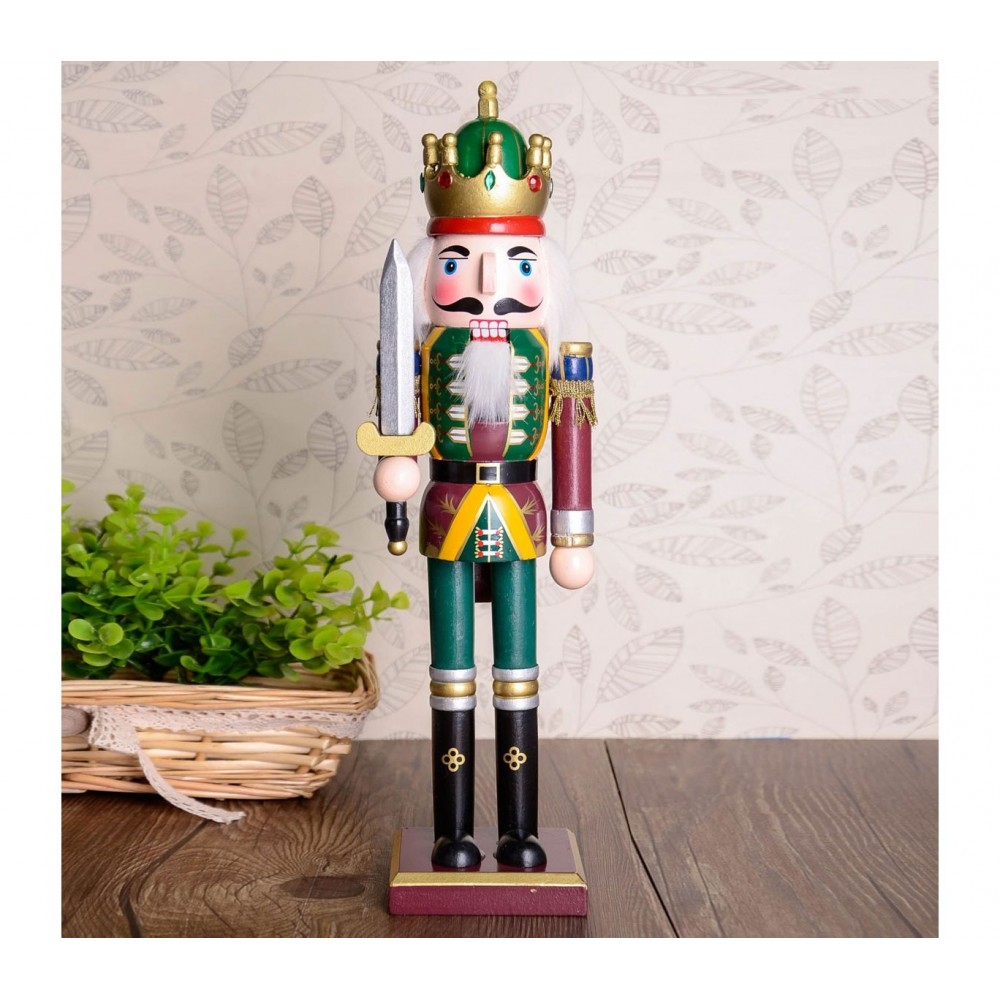 831010 Soldato SPADA schiaccianoci in legno dipinto a mano da arredamento