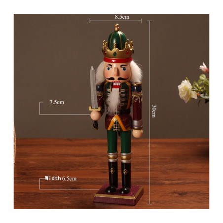 831010 Soldato SPADA schiaccianoci in legno dipinto a mano da arredamento