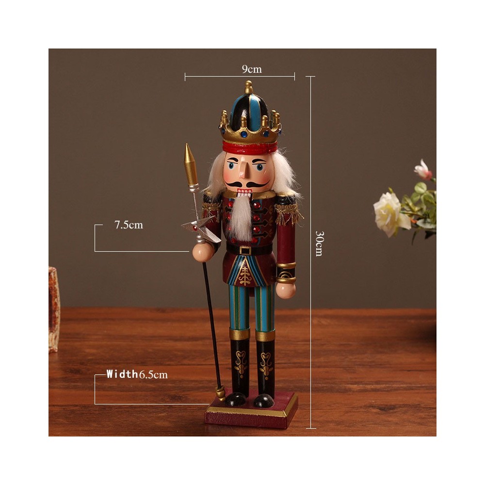 831010 Soldato LANCIA schiaccianoci in legno dipinto a mano da arredamento