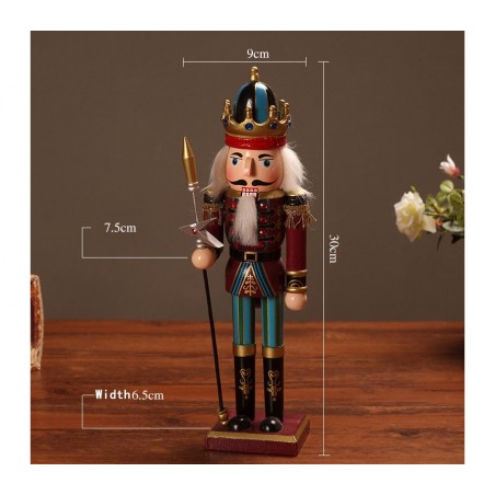 831010 Soldato LANCIA schiaccianoci in legno dipinto a mano da arredamento