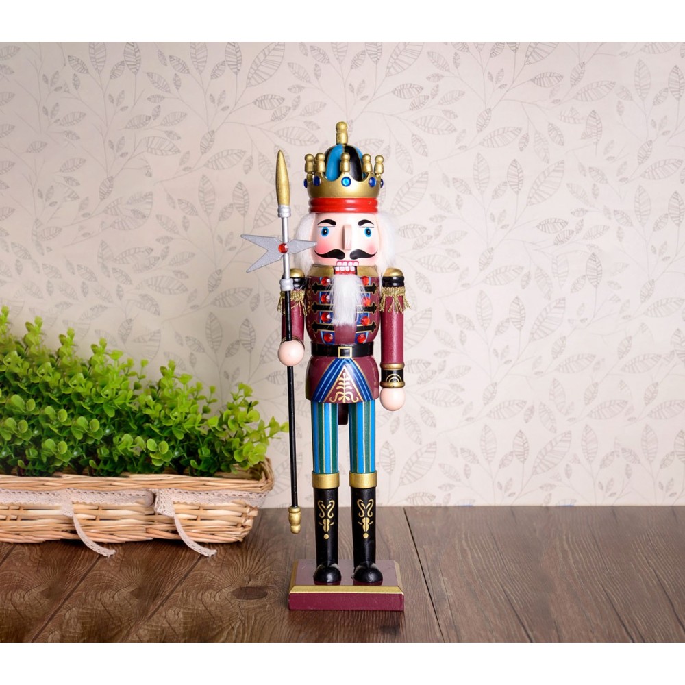 831010 Soldato LANCIA schiaccianoci in legno dipinto a mano da arredamento