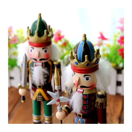 831010 Soldato LANCIA schiaccianoci in legno dipinto a mano da arredamento