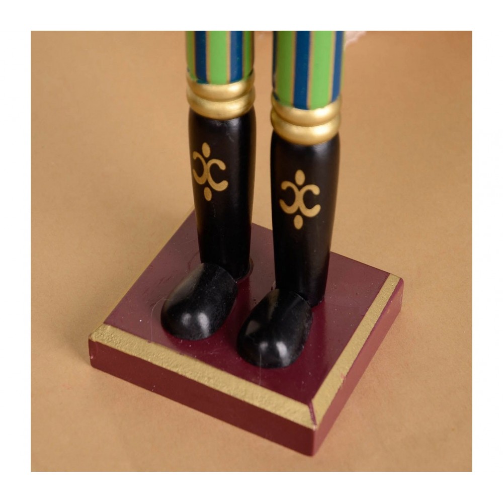 831010 Soldato TAMBURO schiaccianoci in legno dipinto a mano da arredamento