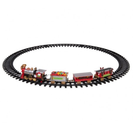 830082 Trenino Natalizio a batterie da decorazione con luci musica e suoni