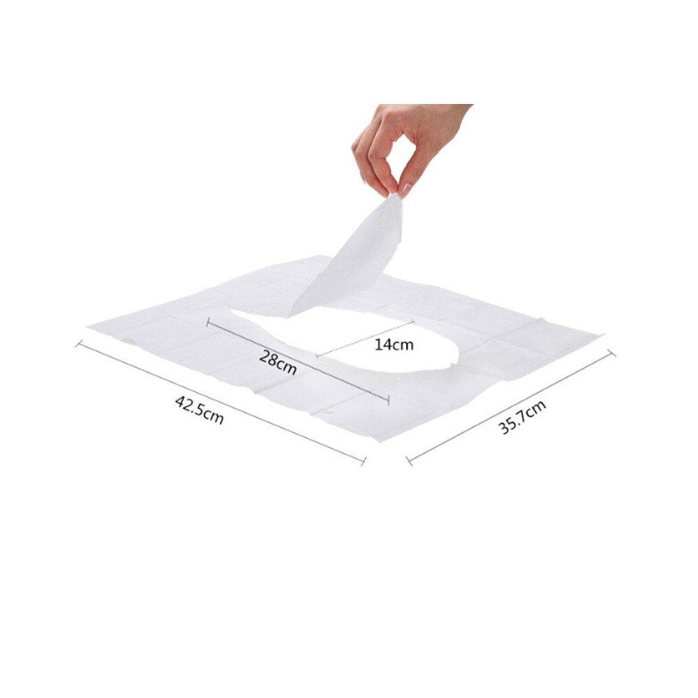 055991 Pack da 10 pezzi di salviette copriwater monouso da viaggio per water