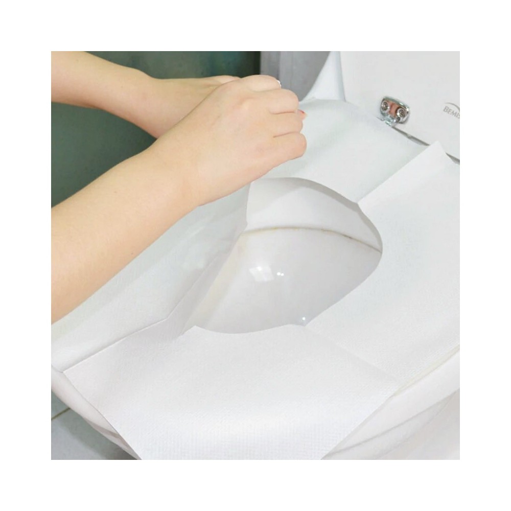 055991 Pack da 10 pezzi di salviette copriwater monouso da viaggio per water